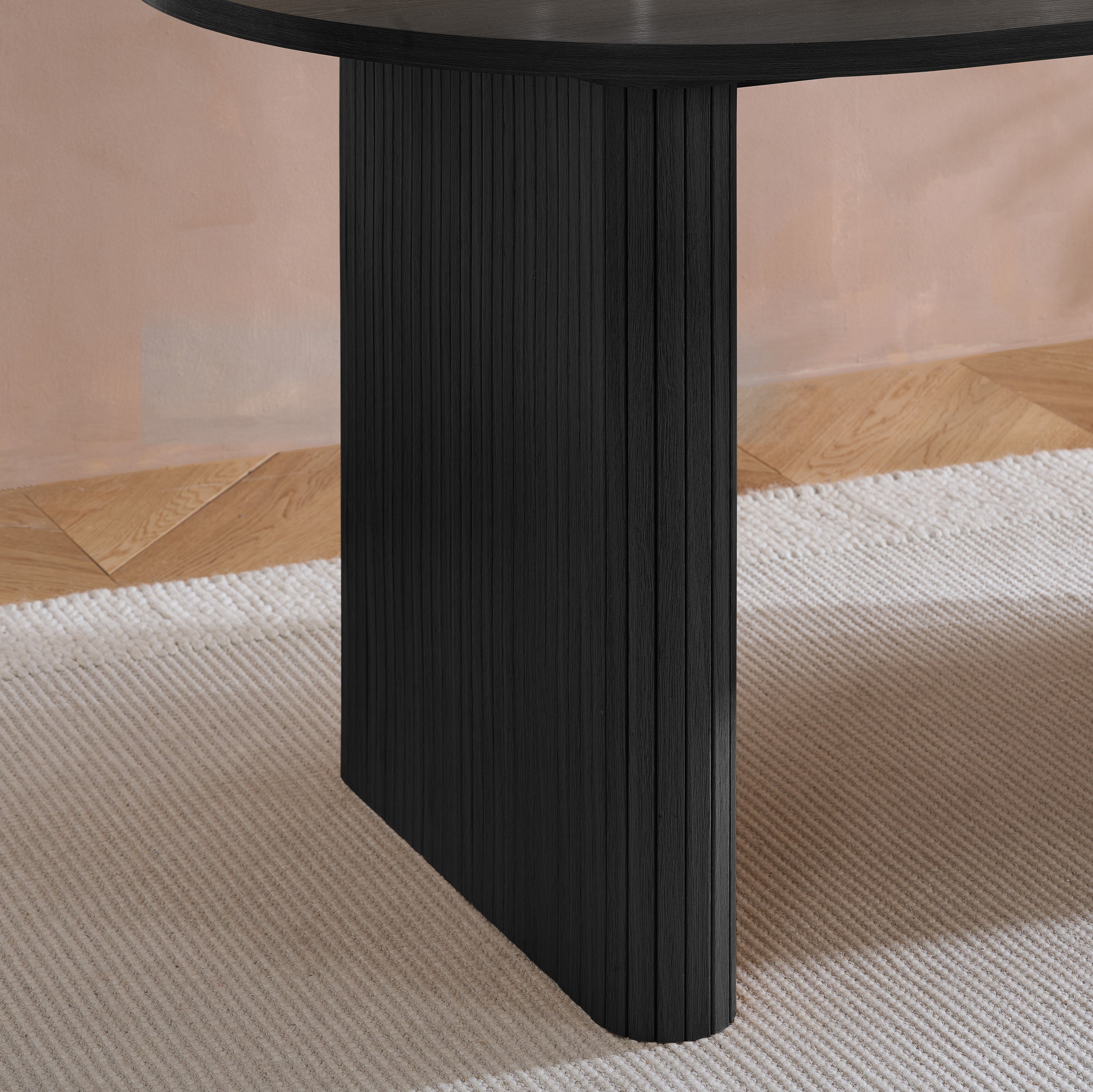 Axel Oval Fluted Dining Table