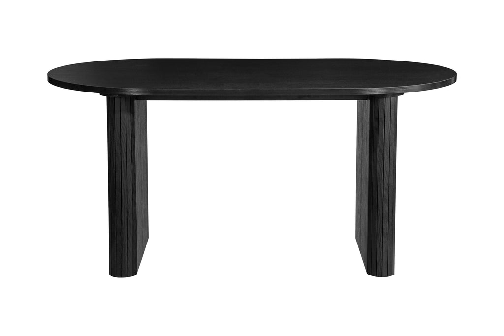 Axel Oval Fluted Dining Table With 2 Chairs And Bench
