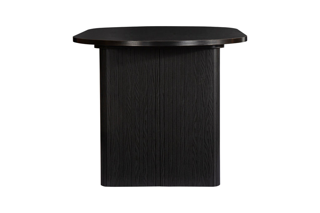 Axel Oval Fluted Dining Table With 2 Chairs And Bench