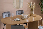 Axel Oval Fluted Dining Table With 4 Chairs