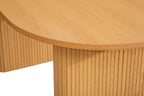 Axel Oval Fluted Dining Table With 2 Chairs And Bench