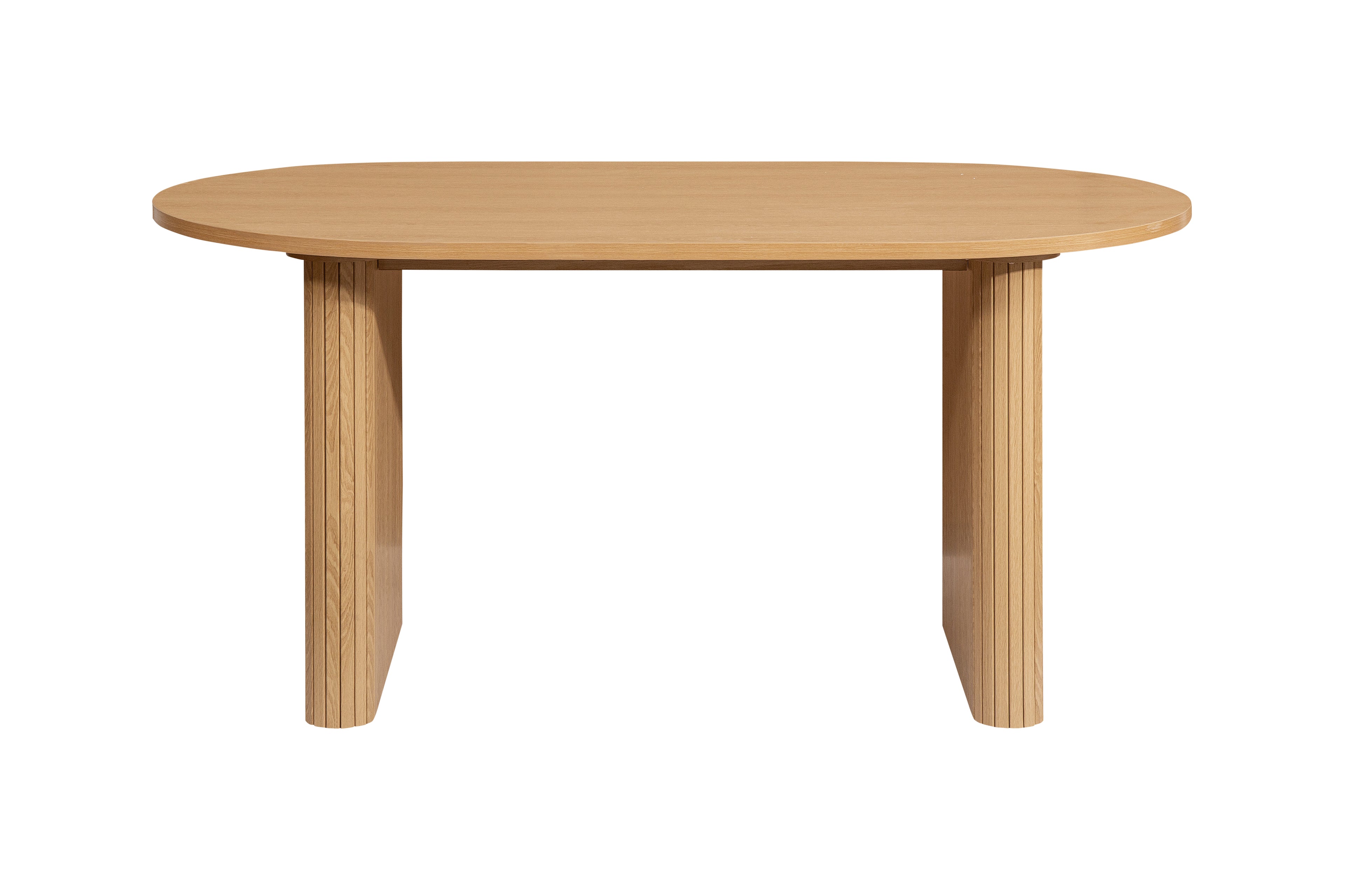 Axel Oval Fluted Dining Table With 2 Chairs And Bench