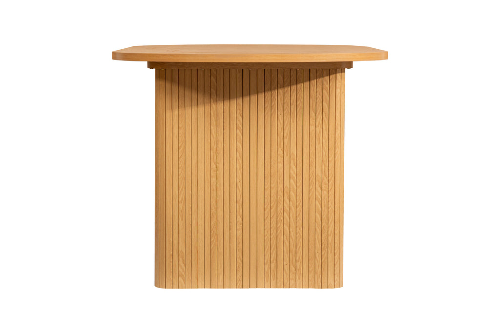 Axel Oval Fluted Dining Table With 2 Chairs And Bench