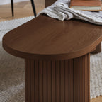 Axel Oval Fluted Dining Table With 2 Chairs And Bench