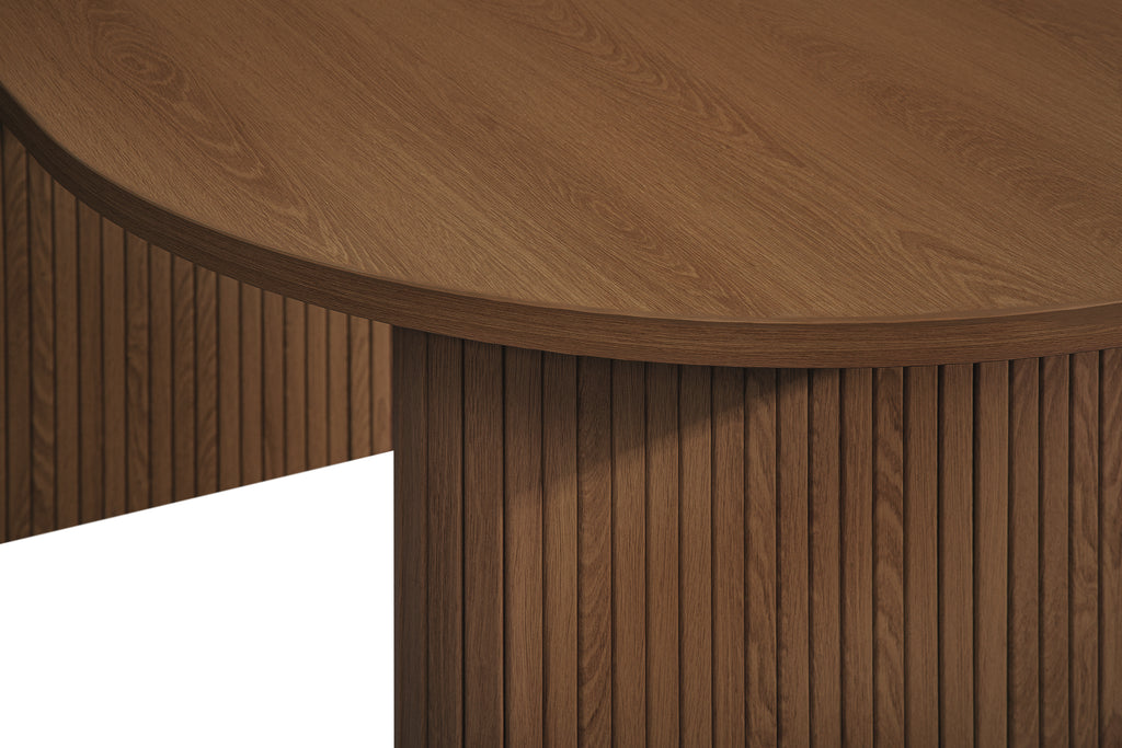 Axel Oval Fluted Dining Table