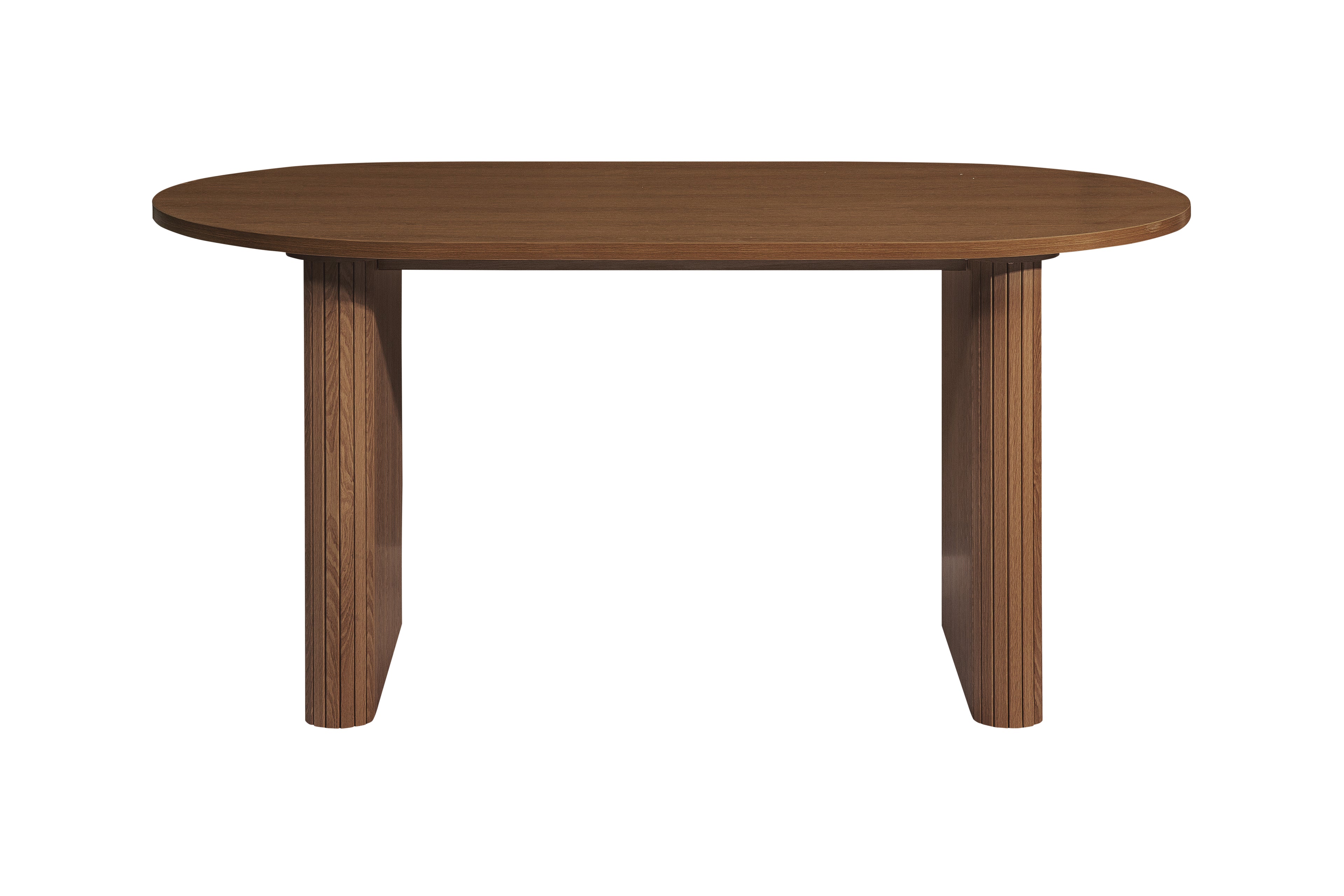 Axel Oval Fluted Dining Table With 2 Chairs And Bench