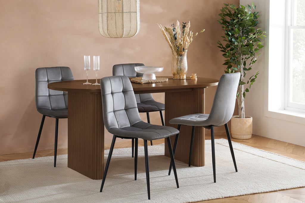 Axel Oval Fluted Dining Table