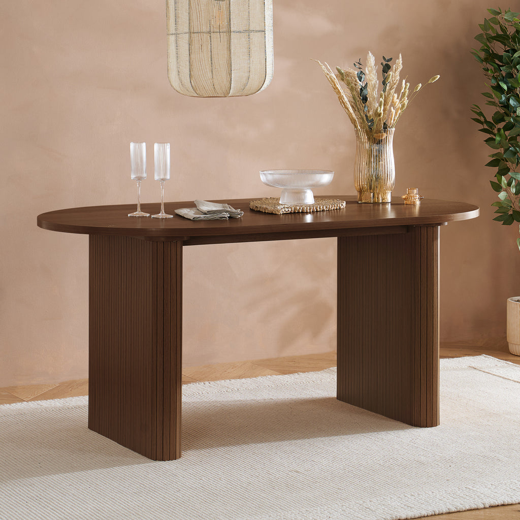 Axel Oval Fluted Dining Table