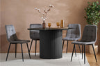 Axel Round Fluted Dining Table with 4 Chairs