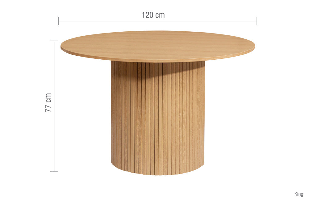 Axel Round Fluted Dining Table with 4 Chairs