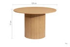 Axel Round Fluted Dining Table with 4 Chairs