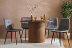 Axel Round Fluted Dining Table with 4 Chairs