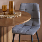 Axel Round Fluted Dining Table with 4 Chairs