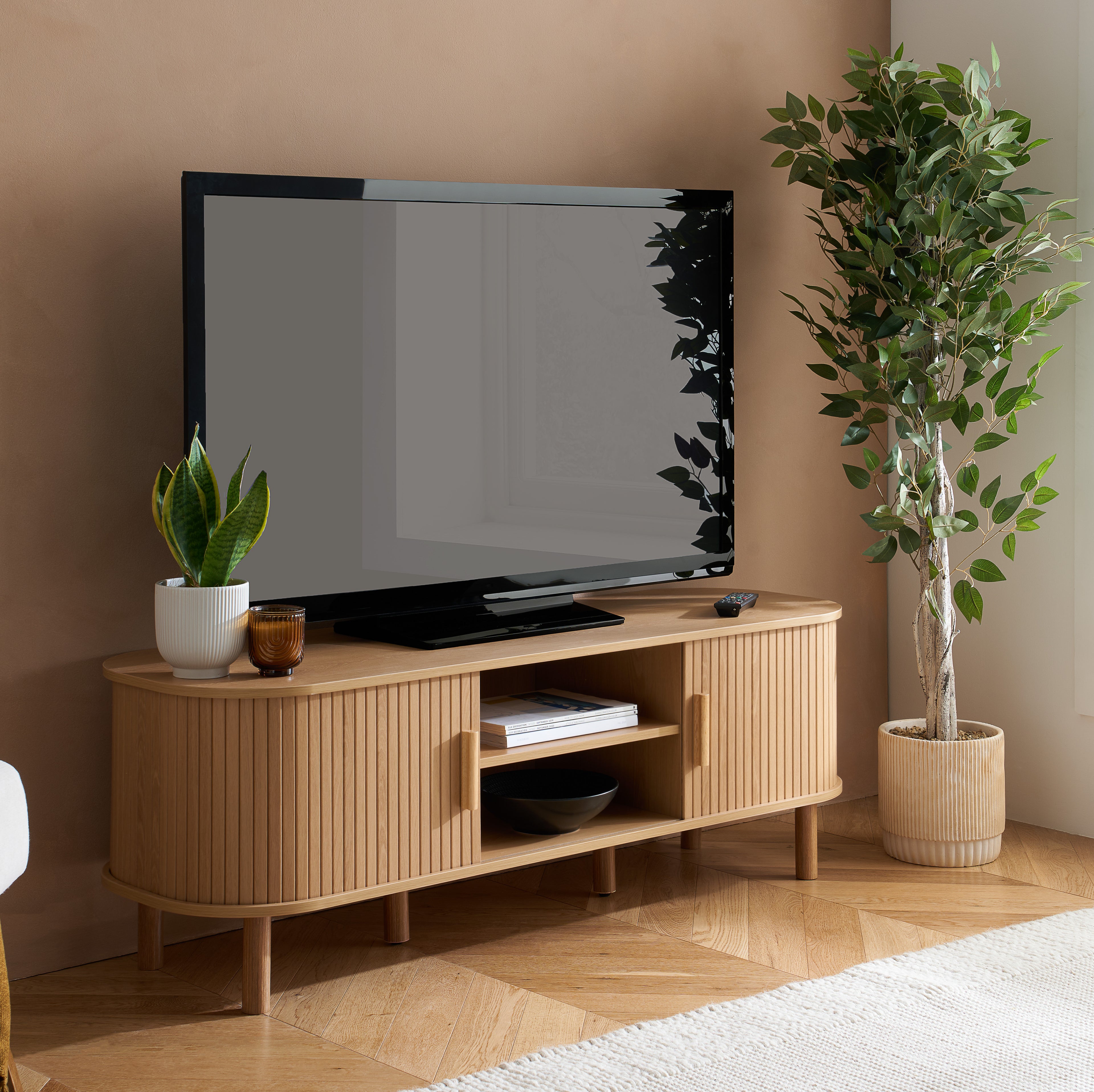 Axel Fluted Small TV Unit