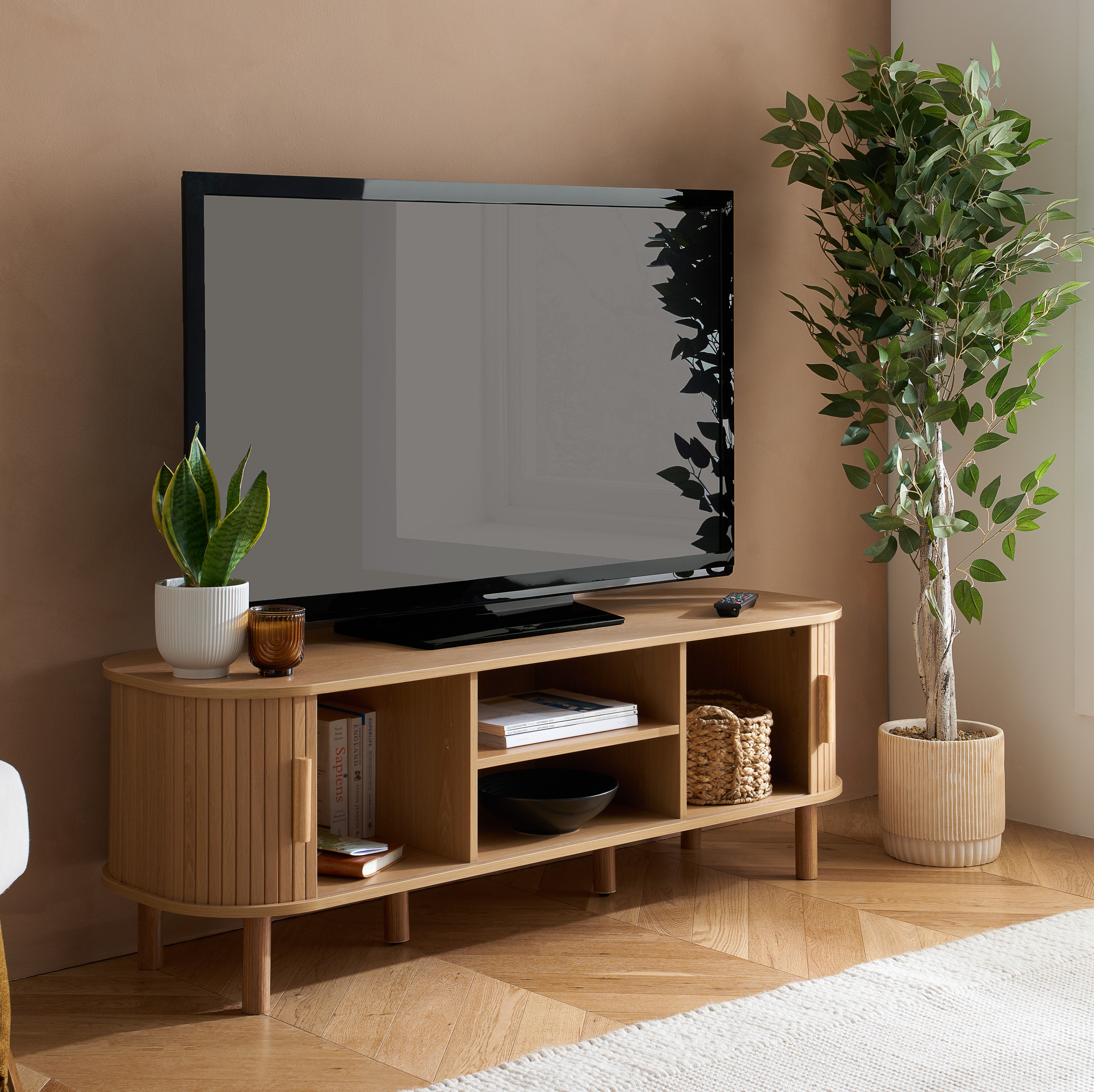 Axel Fluted Small TV Unit