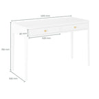 Amelie Desk Dressing Table White