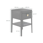 Amelie Bedside Black One Drawer