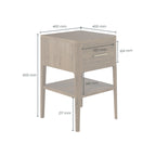 Amelie Bedside Brown one Drawer