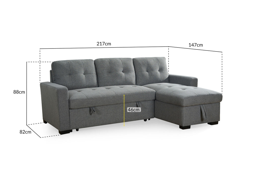 Alder Sofa Bed Grey