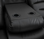 Alva Electric Recliner Sofa Black 3 Seater