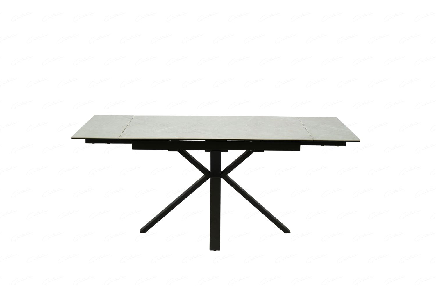 Amari Large Extending Table Grey Ceramic Marble