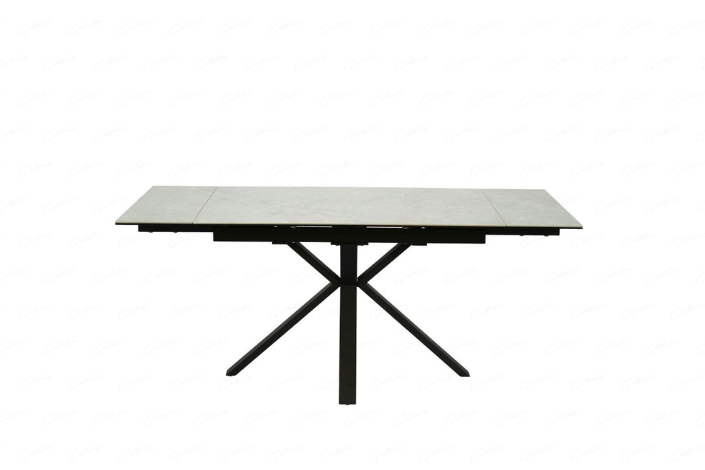 Amari Small Extending Table Grey Ceramic Marble