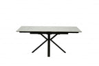 Amari Small Extending Table Grey Ceramic Marble