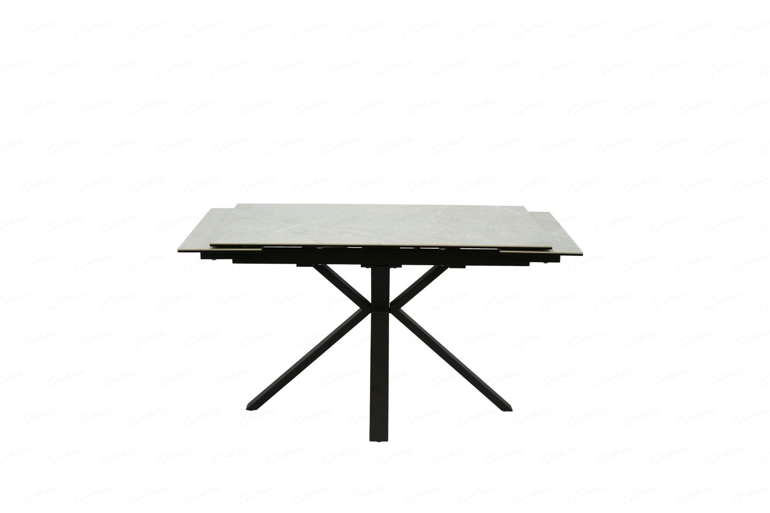 Amari Large Extending Table Grey Ceramic Marble