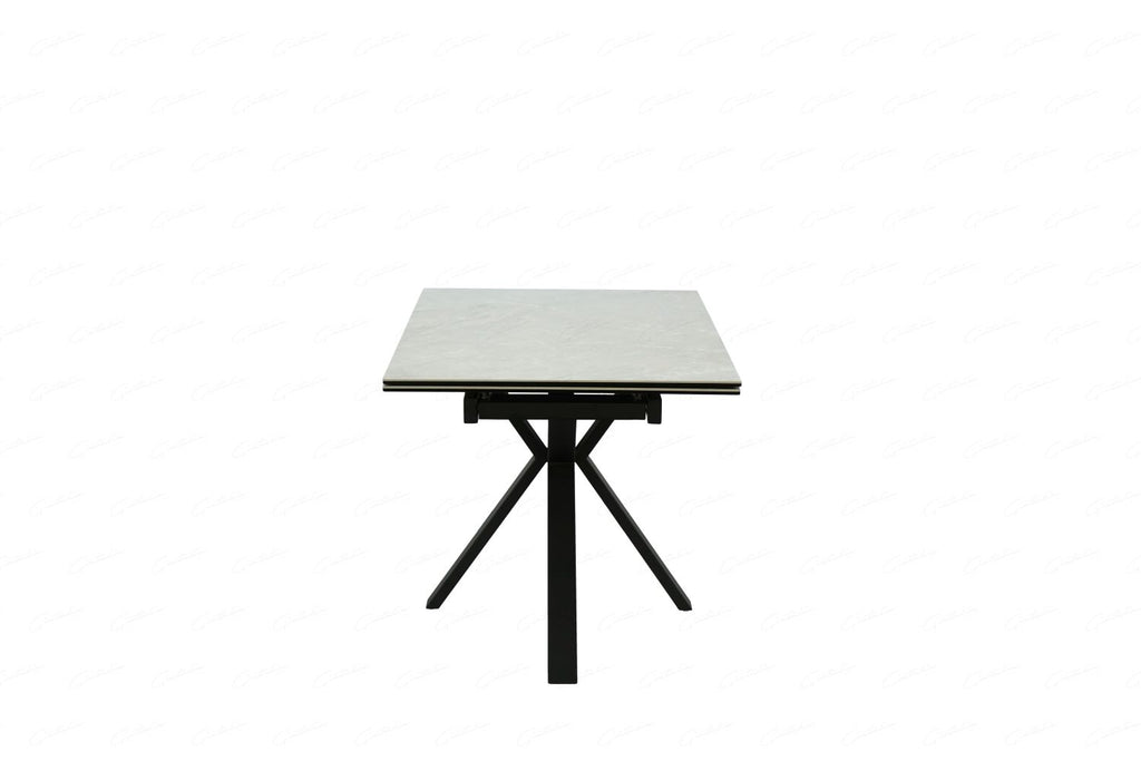Amari Small Extending Table Grey Ceramic Marble