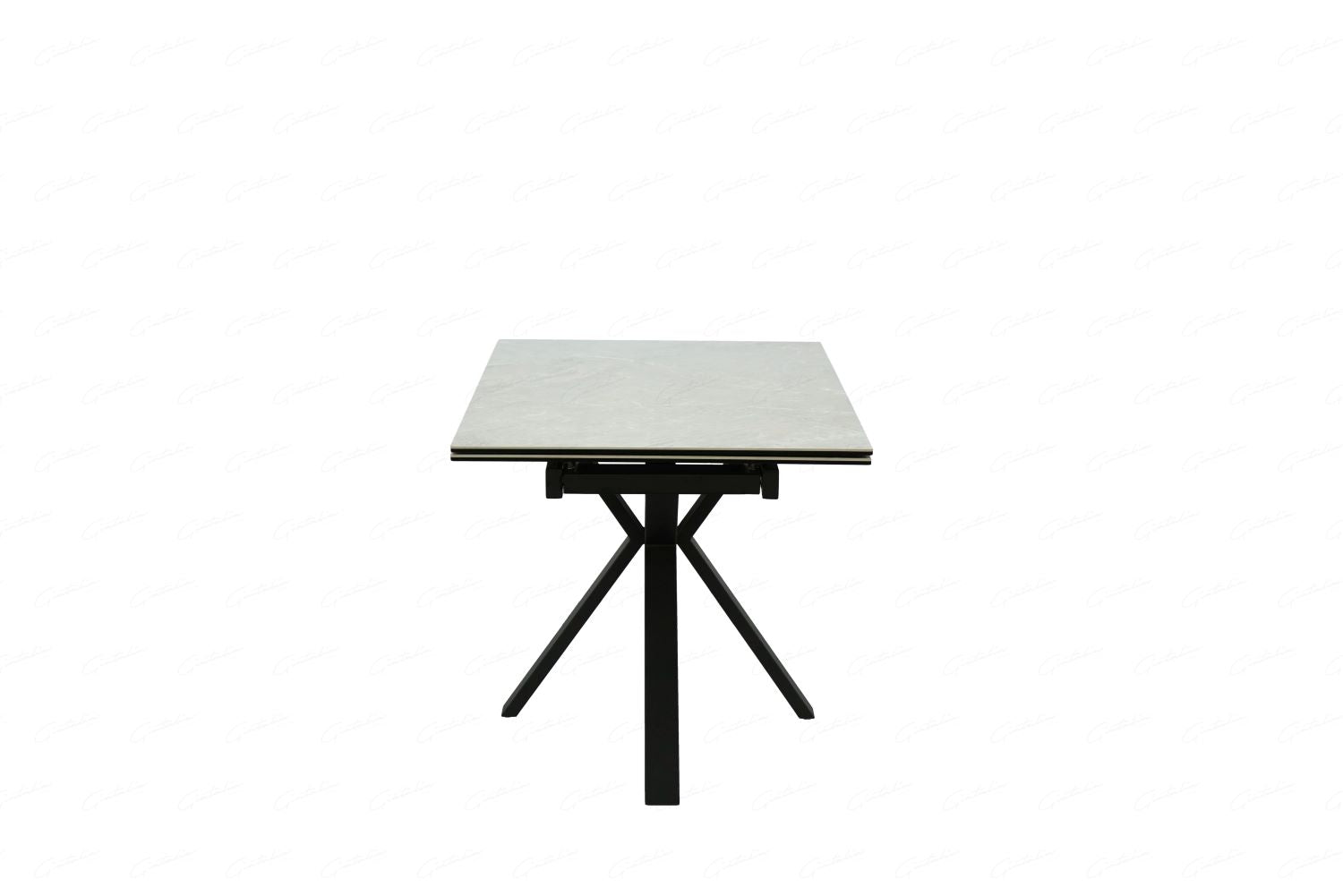 Amari Small Extending Table Grey Ceramic Marble