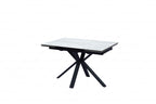 Amari Large Extending Table White Ceramic Marble