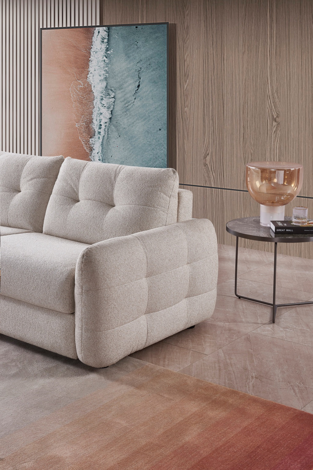Athens Sofabed Beige 3 Seater
