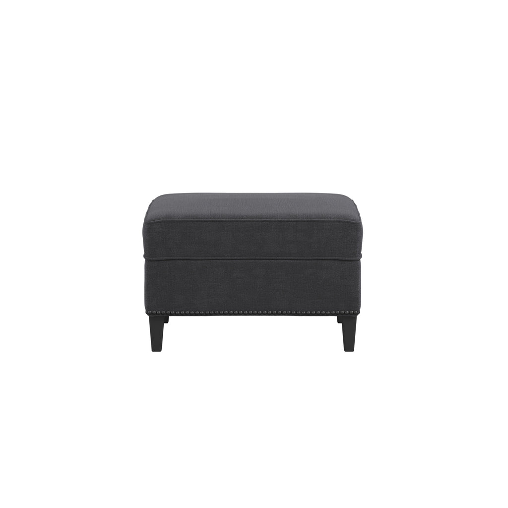 ATTICUS ANTHRACITE FOOTSTOOL