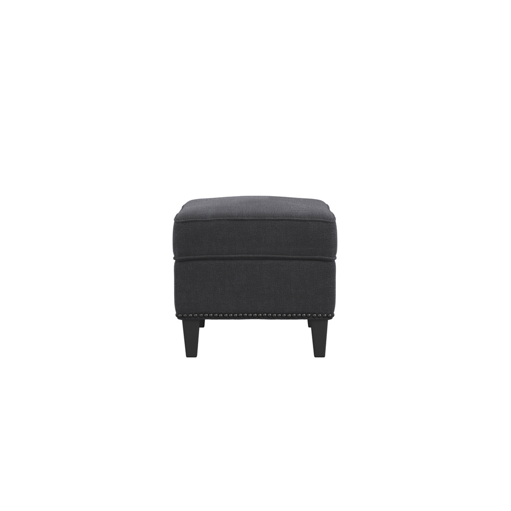 ATTICUS ANTHRACITE FOOTSTOOL