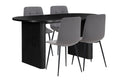 Axel Oval Fluted Dining Table With 4 Chairs