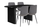 Axel Oval Fluted Dining Table With 4 Chairs
