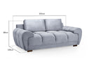 Azzuro Sofa Grey 2 Seater