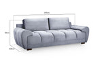 Azzuro Sofa Grey 3 Seater