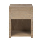 Oakham Ribbed Oak Bedside One Drawer