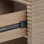 Oakham Ribbed Oak Bedside One Drawer