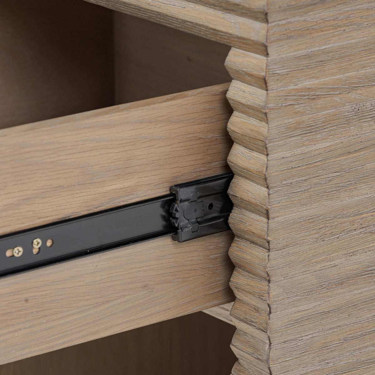 Oakham Ribbed Oak Bedside One Drawer