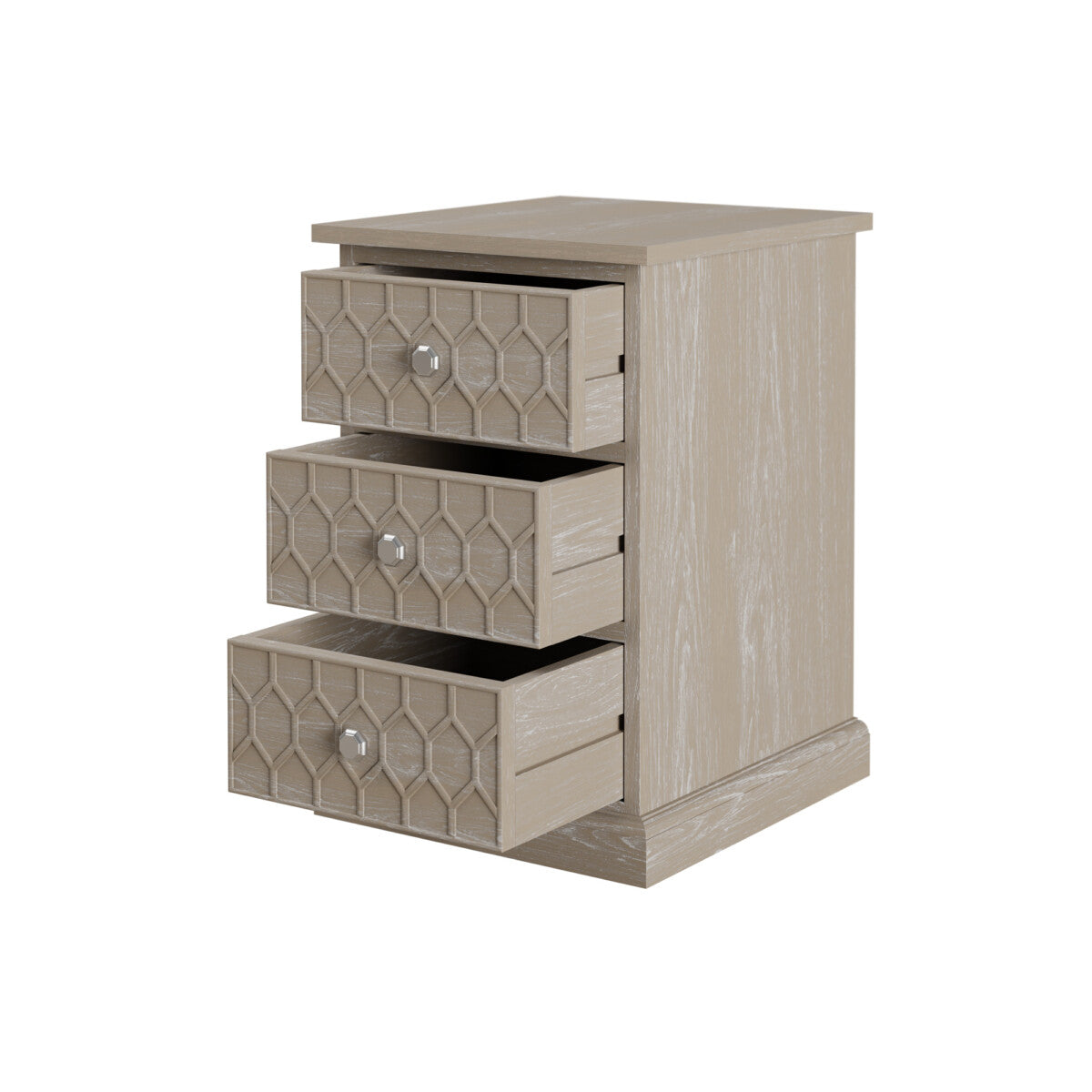 Aero Three Drawer Bedside Table