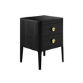 Amelie Bedside Black two Drawers