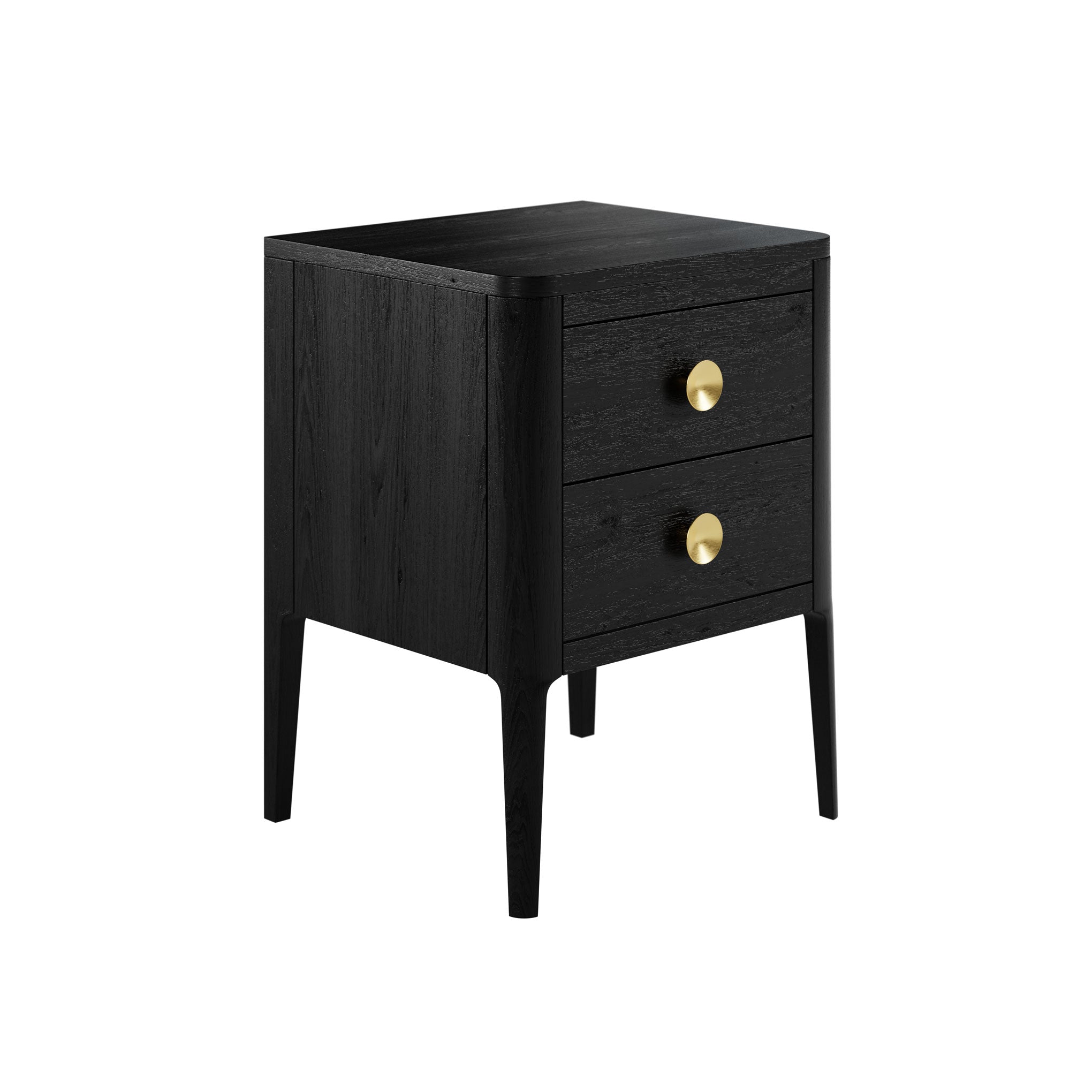 Amelie Bedside Black two Drawers