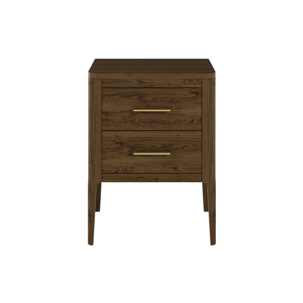 Amelie Bedside Brown two Drawers