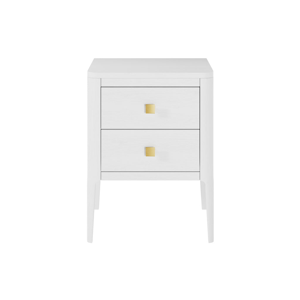 Amelie Bedside White two Drawers
