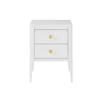 Amelie Bedside White two Drawers
