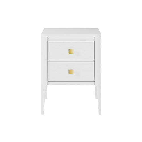 Amelie Bedside White two Drawers