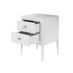 Amelie Bedside White two Drawers