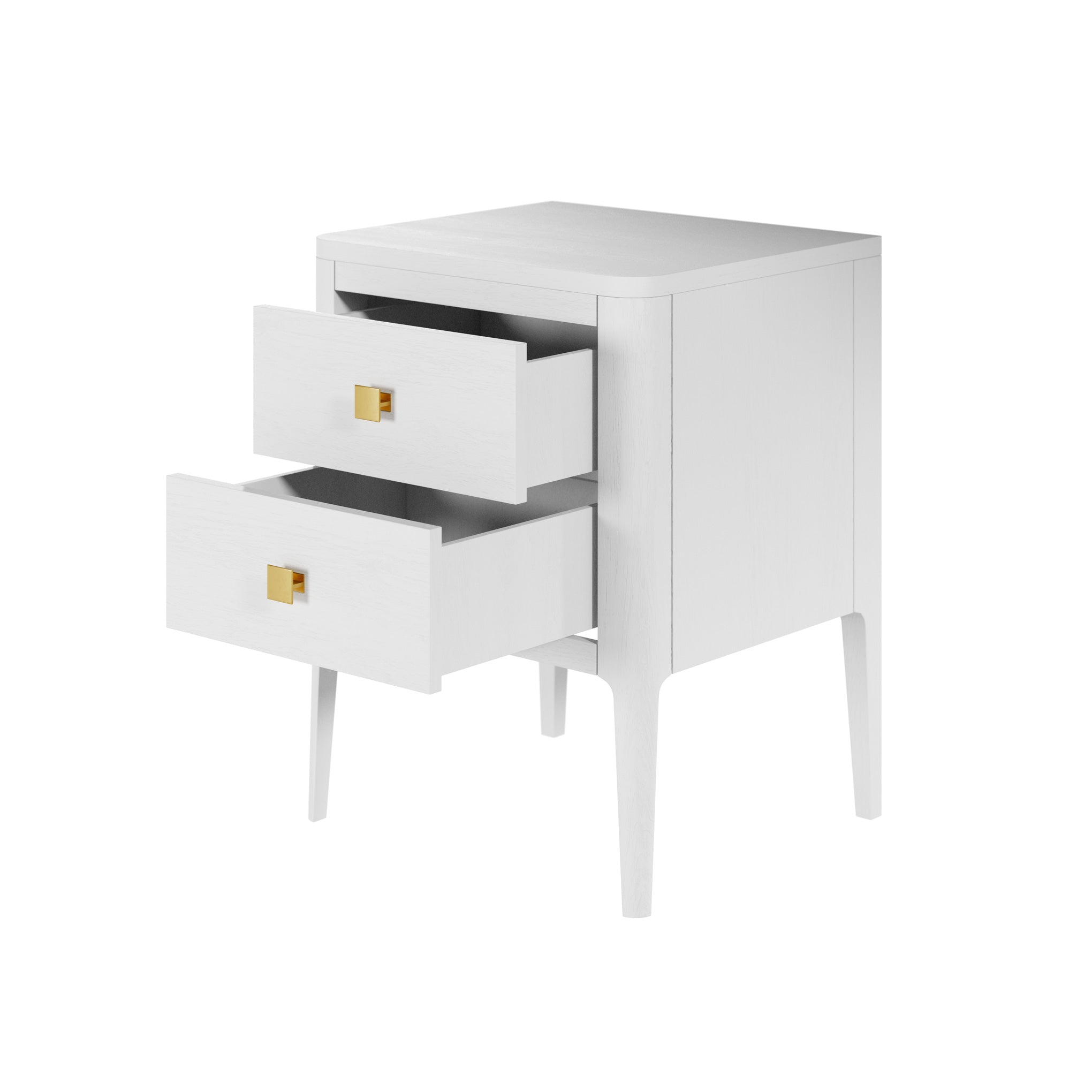 Amelie Bedside White two Drawers